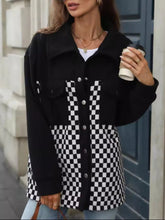 Load image into Gallery viewer, Checkered Snap Down Long Sleeve Jacket
