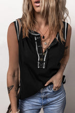 Load image into Gallery viewer, Contrast Stitching Round Neck Tank