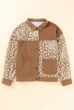 Load image into Gallery viewer, Leopard Button Up Drop Shoulder Jacket
