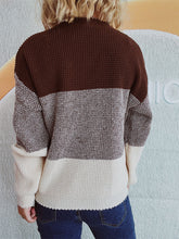 Load image into Gallery viewer, Color Block Long Sleeve Sweater