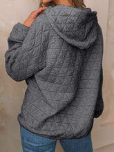 Load image into Gallery viewer, Textured Long Sleeve Hoodie with Pockets