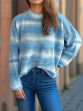 Load image into Gallery viewer, Gradient Round Neck Dropped Shoulder Sweater