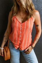 Load image into Gallery viewer, Printed Button Up V-Neck Cami