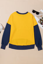 Load image into Gallery viewer, Contrast Round Neck Long Sleeve Sweatshirt