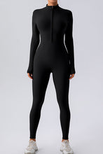 Load image into Gallery viewer, Half Zip Mock Neck Active Jumpsuit