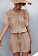 Load image into Gallery viewer, Buttoned Gather Detail Romper
