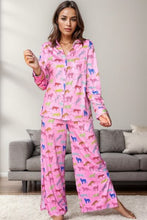 Load image into Gallery viewer, Pocketed Printed Top and Pants Lounge Set