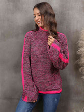 Load image into Gallery viewer, Heathered Turtleneck Long Sleeve Sweater