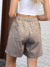 Load image into Gallery viewer, Pocketed High Waist Denim Shorts