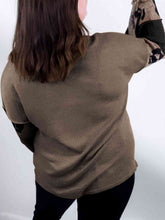 Load image into Gallery viewer, Color Block Leopard V-Neck Blouse
