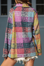 Load image into Gallery viewer, Plaid Pocketed Snap Down Jacket
