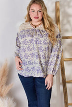 Load image into Gallery viewer, Hailey &amp; Co Full Size Lace Detail Printed Blouse