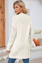 Load image into Gallery viewer, Open Front Dropped Shoulder Cardigan with Pockets