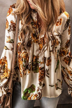 Load image into Gallery viewer, Printed Notched Long Sleeve Blouse