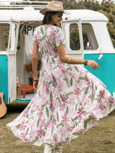 Load image into Gallery viewer, Floral V-Neck Slit Dress