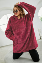 Load image into Gallery viewer, Kangaroo Pocket Dropped Shoulder Hoodie