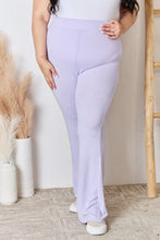 Load image into Gallery viewer, RISEN Full Size High Waist Ultra Soft Knit Flare Pants
