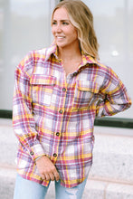 Load image into Gallery viewer, Plaid Button Down Collared Jacket