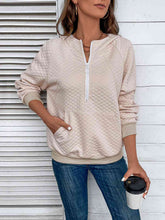 Load image into Gallery viewer, Half Zip Hoodie with Pocket