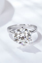 Load image into Gallery viewer, Platinum-Plated 5 Carat  Moissanite Solitaire Ring
