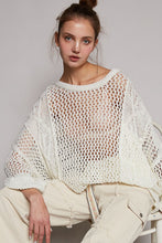 Load image into Gallery viewer, POL Openwork Long Sleeve Knit Cover Up