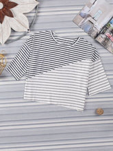 Load image into Gallery viewer, Striped Round Neck Dropped Shoulder T-Shirt