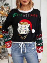 Load image into Gallery viewer, Sequin Drawstring Long Sleeve Sweater