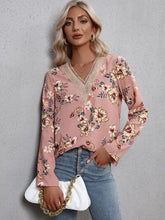 Load image into Gallery viewer, Printed V-Neck Long Sleeve Blouse