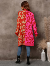 Load image into Gallery viewer, Leopard Button Down Longline Cardigan