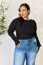Load image into Gallery viewer, Culture Code Full Size Ribbed Round Neck Long Sleeve Top