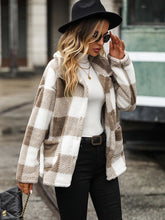 Load image into Gallery viewer, Plaid Collared Neck Button Down Jacket