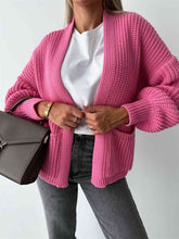 Load image into Gallery viewer, Open Front Dropped Shoulder Cardigan