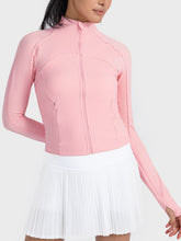 Load image into Gallery viewer, Zip-Up Long Sleeve Sports Jacket