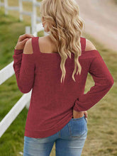 Load image into Gallery viewer, Full Size Cutout Cold Shoulder Blouse
