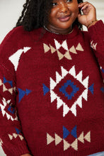 Load image into Gallery viewer, HEYSON Full Size Aztec Soft Fuzzy Sweater