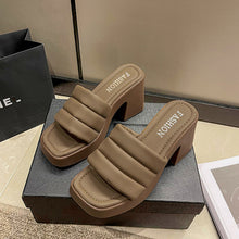 Load image into Gallery viewer, Open Toe Block Heel Sandals