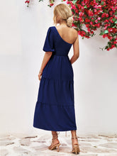 Load image into Gallery viewer, Breathless Smocked One-Shoulder Midi Dress