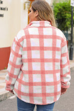 Load image into Gallery viewer, Plus Size Plaid Half Snap Long Sleeve Sweatshirt