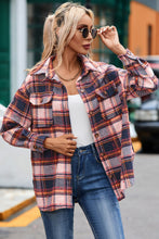 Load image into Gallery viewer, Plaid Dropped Shoulder Shirt Jacket