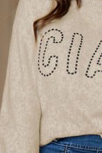 Load image into Gallery viewer, CIAO Round Neck Dropped Shoulder Sweater
