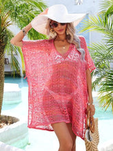 Load image into Gallery viewer, Slit Openwork V-Neck Cover Up