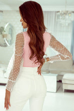 Load image into Gallery viewer, Swiss Dot Striped Scoop Neck Bodysuit