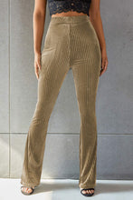 Load image into Gallery viewer, Ribbed High Waist Flare Pants