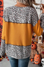Load image into Gallery viewer, Leopard Waffle-knit Long Sleeve T-Shirt