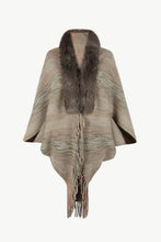 Load image into Gallery viewer, Open Front Fringe Hem Poncho