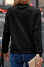 Load image into Gallery viewer, Texture Round Neck Long Sleeve Sweatshirt