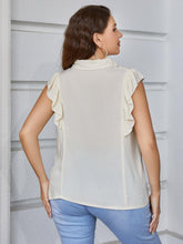 Load image into Gallery viewer, Plus Size Ruffled Cap Sleeve Shirt