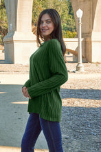 Load image into Gallery viewer, DOORBUSTER DEAL: Basic Bae Full Size Ribbed Round Neck Long Sleeve Knit Top