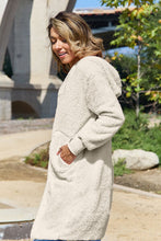 Load image into Gallery viewer, DOORBUSTER DEAL: Double Take Full Size Hooded Teddy Bear Jacket with Thumbholes