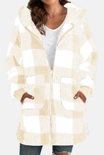 Load image into Gallery viewer, DOORBUSTER DEAL: Double Take Full Size Plaid Long Sleeve Hooded Coat